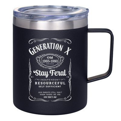Generation X Stay Feral 12oz Stainless Steel Coffee Mug