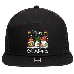 Gnomes Xmas Shirts Merry Christmas 7 Panel Mesh Trucker Snapback Hat