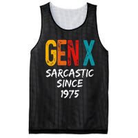 Gen X Sarcastic Since 1975 Est Born In 1975 Birthday Mesh Reversible Basketball Jersey Tank