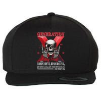 Generation X Stay Feral Funny Skeleton Gen X Humor Wool Snapback Cap