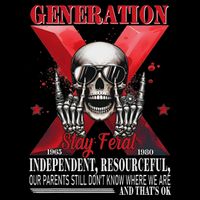 Generation X Stay Feral Funny Skeleton Gen X Humor Wool Snapback Cap