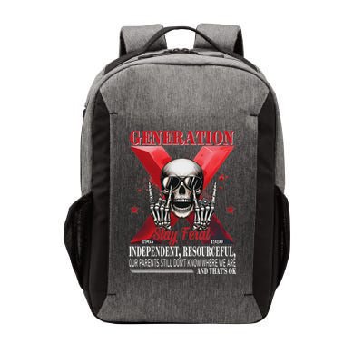 Generation X Stay Feral Funny Skeleton Gen X Humor Vector Backpack