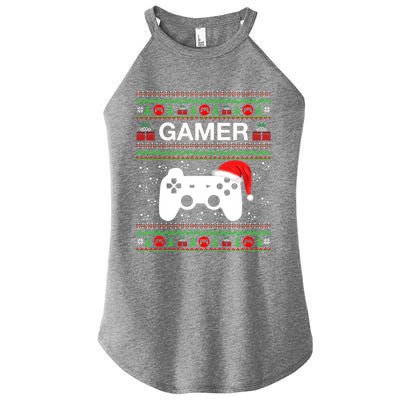 Gamer Xmas Sweater Ugly Gamer Video Game Christmas Great Gift Women’s Perfect Tri Rocker Tank