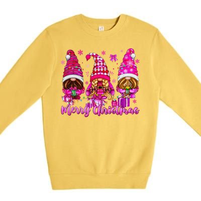 Gnomes Xmas S Pin.K Merry Christmas Gifts Premium Crewneck Sweatshirt