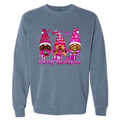 Gnomes Xmas S Pin.K Merry Christmas Gifts Garment-Dyed Sweatshirt