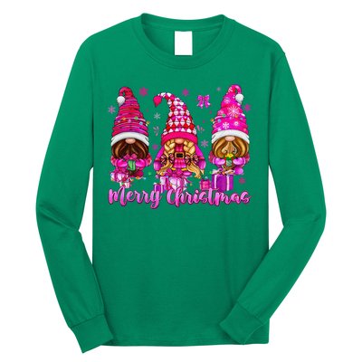 Gnomes Xmas S Pin.K Merry Christmas Gifts Long Sleeve Shirt