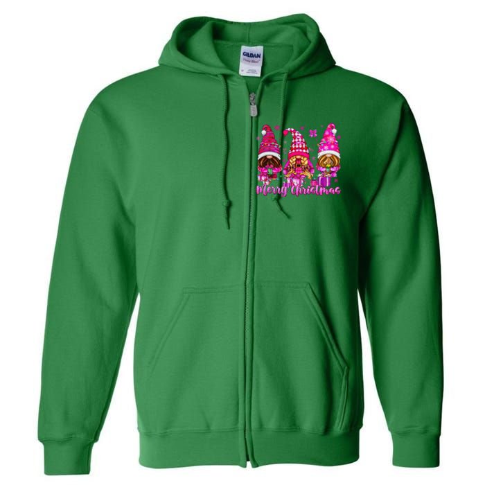 Gnomes Xmas S Pin.K Merry Christmas Gifts Full Zip Hoodie