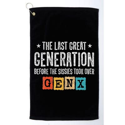 Gen X The Last Great Generation Gen Xer Funny Gen X Golf Towel