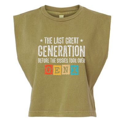 Gen X The Last Great Generation Gen Xer Funny Gen X Garment-Dyed Women's Muscle Tee
