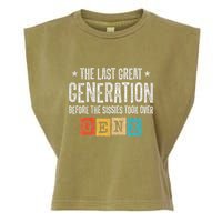 Gen X The Last Great Generation Gen Xer Funny Gen X Garment-Dyed Women's Muscle Tee