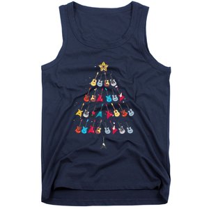 Guitar Xmas Tree Decoration Guitarist Player Merry Christmas Tank Top