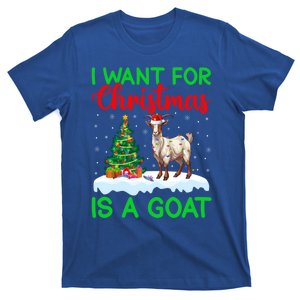 Goat Xmas Tree Lighting I Want For Christmas Is A Goat Gift T-Shirt