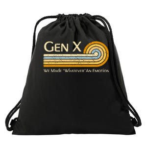 Gen X We Made Whatever An Emotion 1980s Drawstring Bag