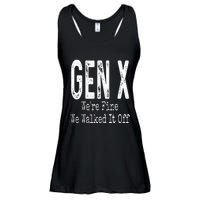 Gen X Were Fine We Walked It Off Humor Ladies Essential Flowy Tank