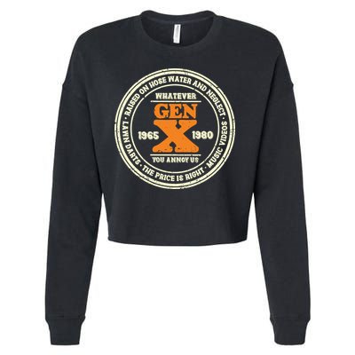 Gen X Whatever You Annoy Us 1965 1980 Cropped Pullover Crew