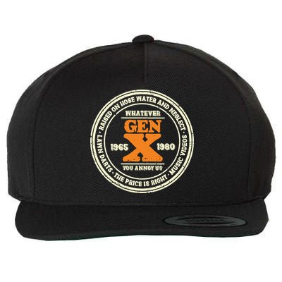 Gen X Whatever You Annoy Us 1965 1980 Wool Snapback Cap