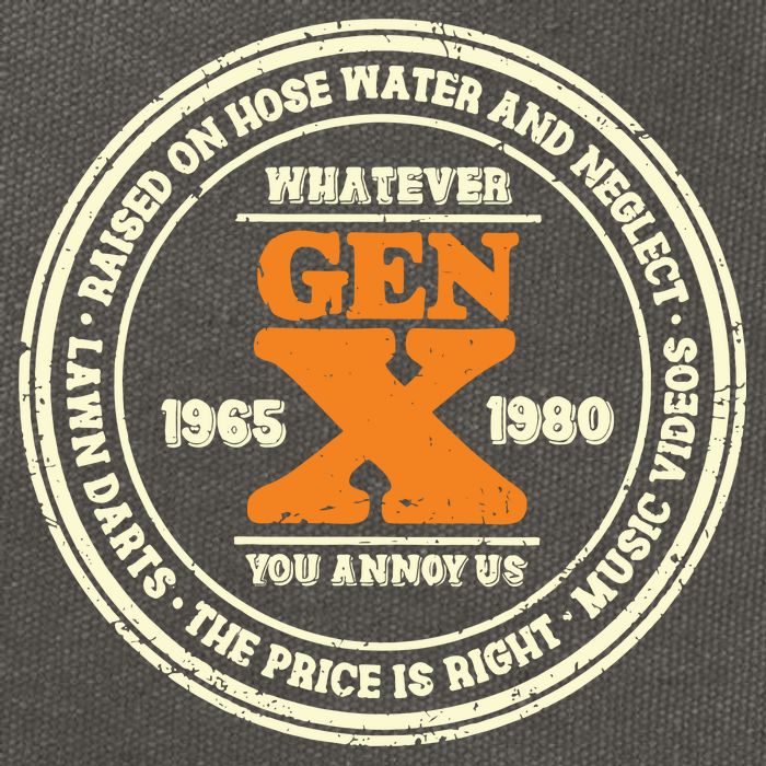 Gen X Whatever You Annoy Us 1965 1980 Cotton Canvas Backpack
