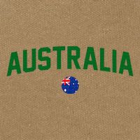 Green Yellow Australia Down Under Team Australia Flag Cotton Canvas Backpack
