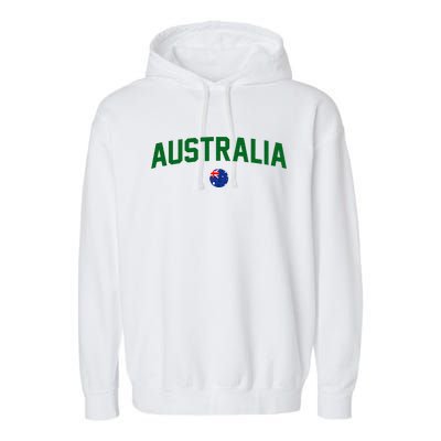 Green Yellow Australia Down Under Team Australia Flag Garment-Dyed Fleece Hoodie