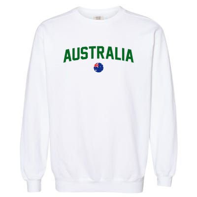 Green Yellow Australia Down Under Team Australia Flag Garment-Dyed Sweatshirt