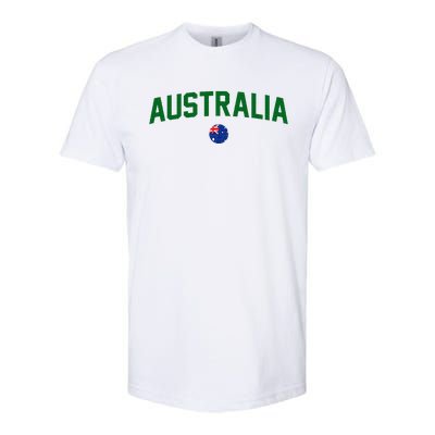 Green Yellow Australia Down Under Team Australia Flag Softstyle CVC T-Shirt