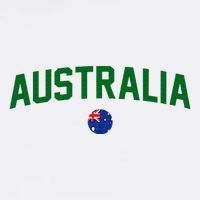 Green Yellow Australia Down Under Team Australia Flag Cooling Performance Crew T-Shirt
