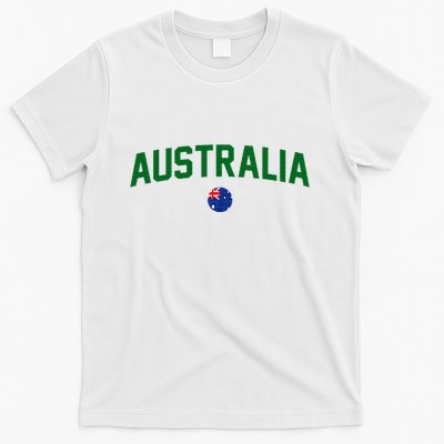 Green Yellow Australia Down Under Team Australia Flag T-Shirt