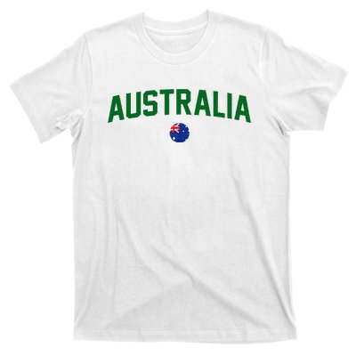 Green Yellow Australia Down Under Team Australia Flag T-Shirt