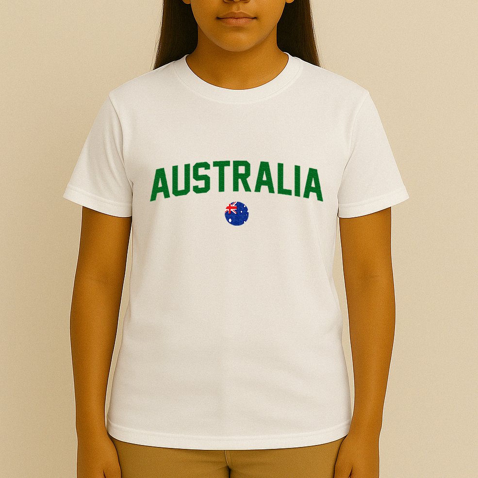 Green Yellow Australia Down Under Team Australia Flag T-Shirt