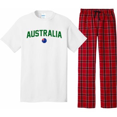 Green Yellow Australia Down Under Team Australia Flag Pajama Set