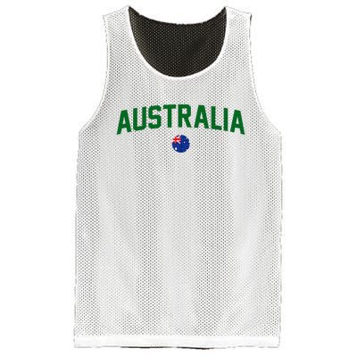 Green Yellow Australia Down Under Team Australia Flag Mesh Reversible Basketball Jersey Tank