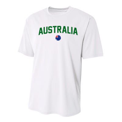 Green Yellow Australia Down Under Team Australia Flag Performance Sprint T-Shirt