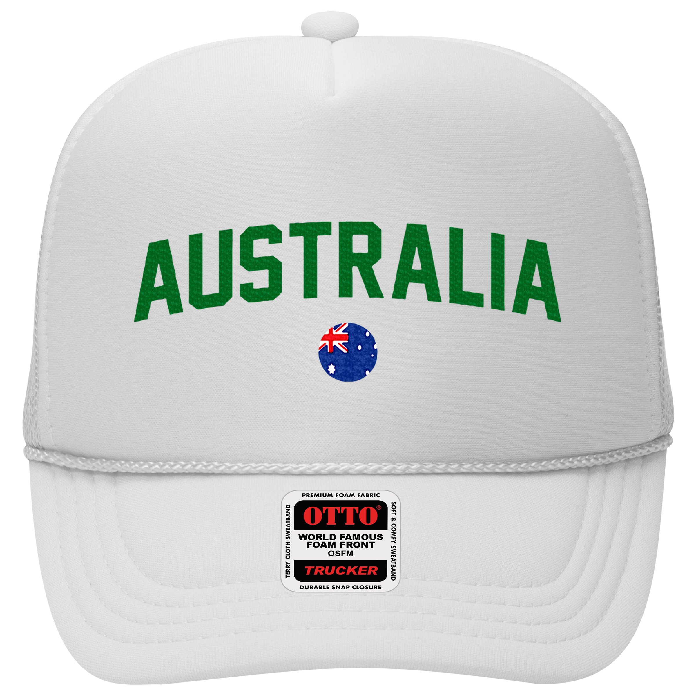 Green Yellow Australia Down Under Team Australia Flag Hat