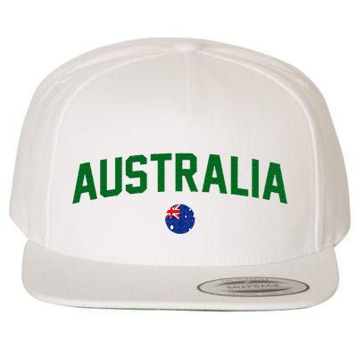 Green Yellow Australia Down Under Team Australia Flag Wool Snapback Cap