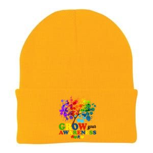 Grow Your Awareness Autism Tree Knit Cap Winter Beanie