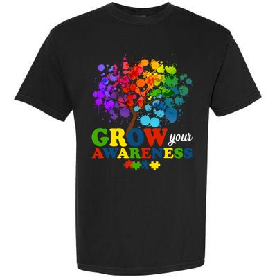 Grow Your Awareness Autism Tree Garment-Dyed Heavyweight T-Shirt