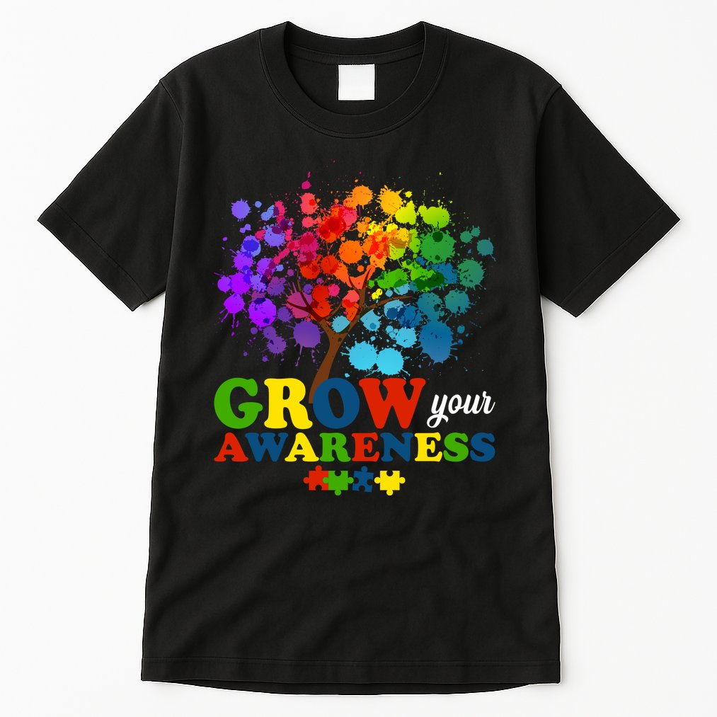 Grow Your Awareness Autism Tree Tall T-Shirt