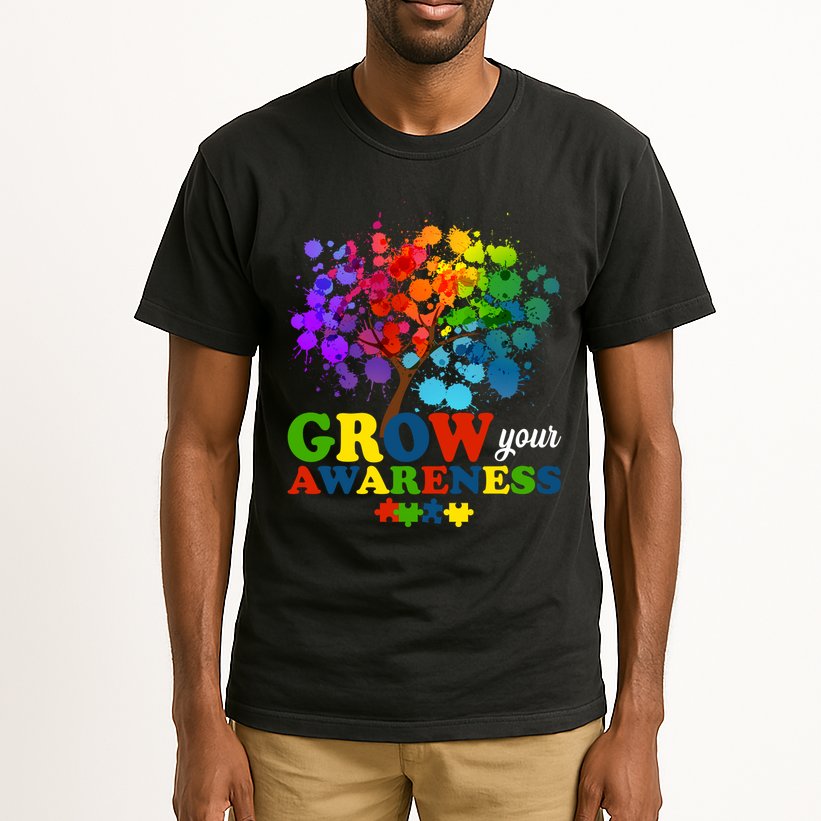 Grow Your Awareness Autism Tree Tall T-Shirt