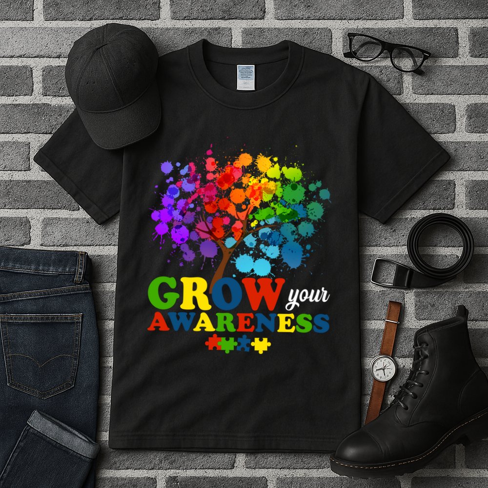 Grow Your Awareness Autism Tree Tall T-Shirt
