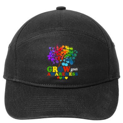 Grow Your Awareness Autism Tree 7-Panel Snapback Hat