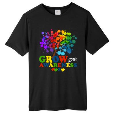 Grow Your Awareness Autism Tree Tall Fusion ChromaSoft Performance T-Shirt