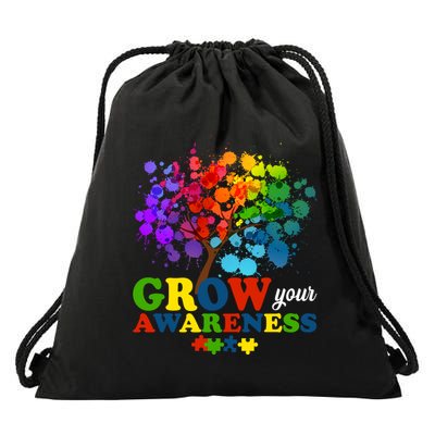 Grow Your Awareness Autism Tree Drawstring Bag