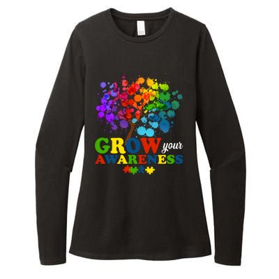 Grow Your Awareness Autism Tree Womens CVC Long Sleeve Shirt