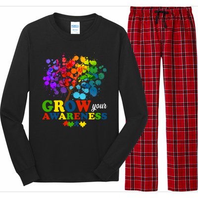 Grow Your Awareness Autism Tree Long Sleeve Pajama Set