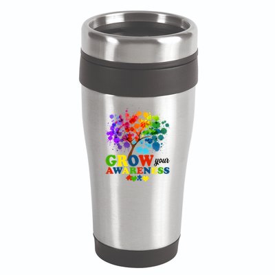 Grow Your Awareness Autism Tree 16oz Travel Tumbler