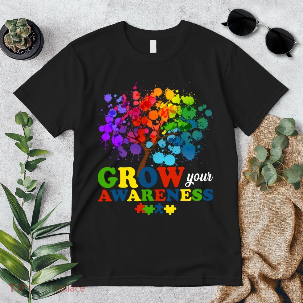 Grow Your Awareness Autism Tree Premium T-Shirt
