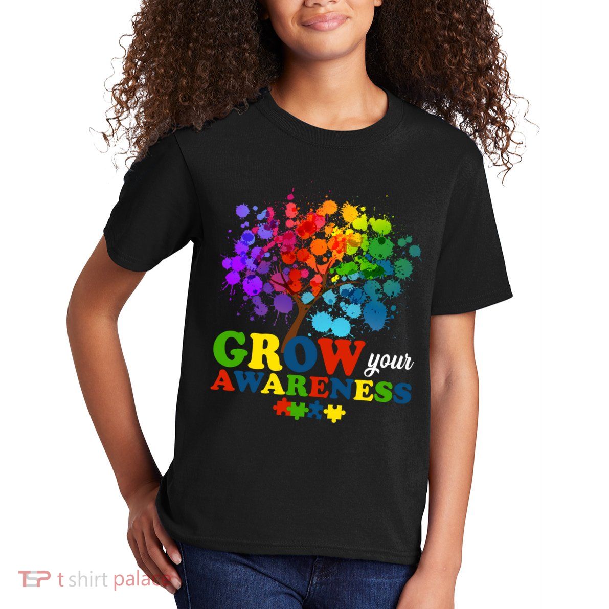 Grow Your Awareness Autism Tree Kids T-Shirt