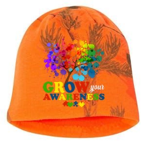 Grow Your Awareness Autism Tree Kati - Camo Knit Beanie