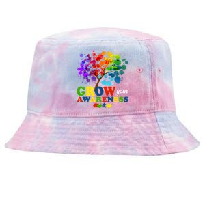 Grow Your Awareness Autism Tree Tie-Dyed Bucket Hat