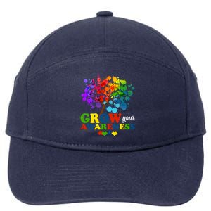 Grow Your Awareness Autism Tree 7-Panel Snapback Hat